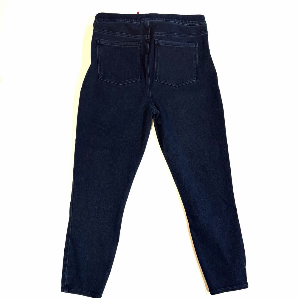 Spanx Jean-ish Ankle Leggings Hidden Tummy Shaping Dark Blue XL Regular - Picture 3 of 9